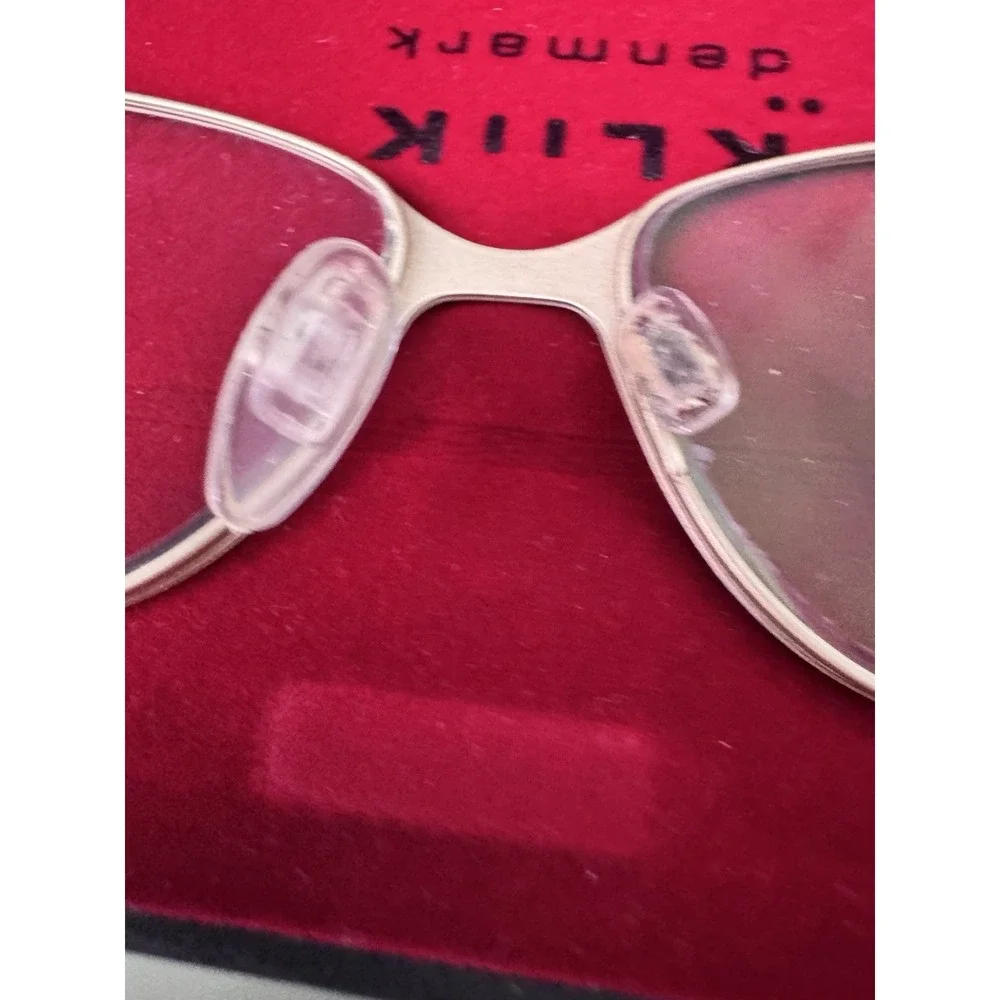 Kliik Denmark Women's Eyeglass‎ Frames Cat Eye Black/Gold Cutout Design W/ Case